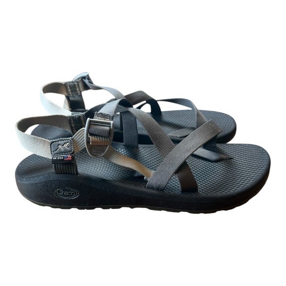 Chaco Mens Size 13 Gray/Black Made In Usa Sandals Hiking - Picture 4 of 11